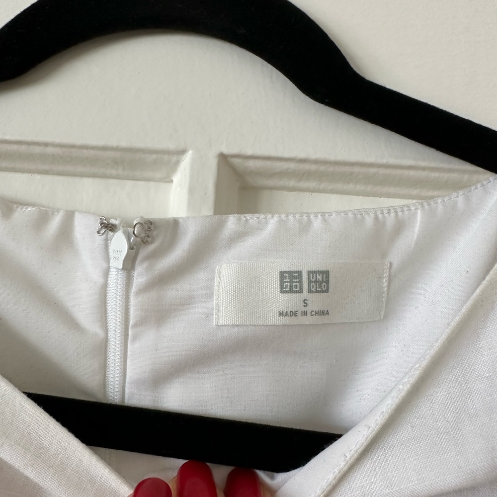 UNIQLO WOMEN LINEN COTTON SLEEVELESS DRESS WHITE SIZE S - Picture 7 of 9